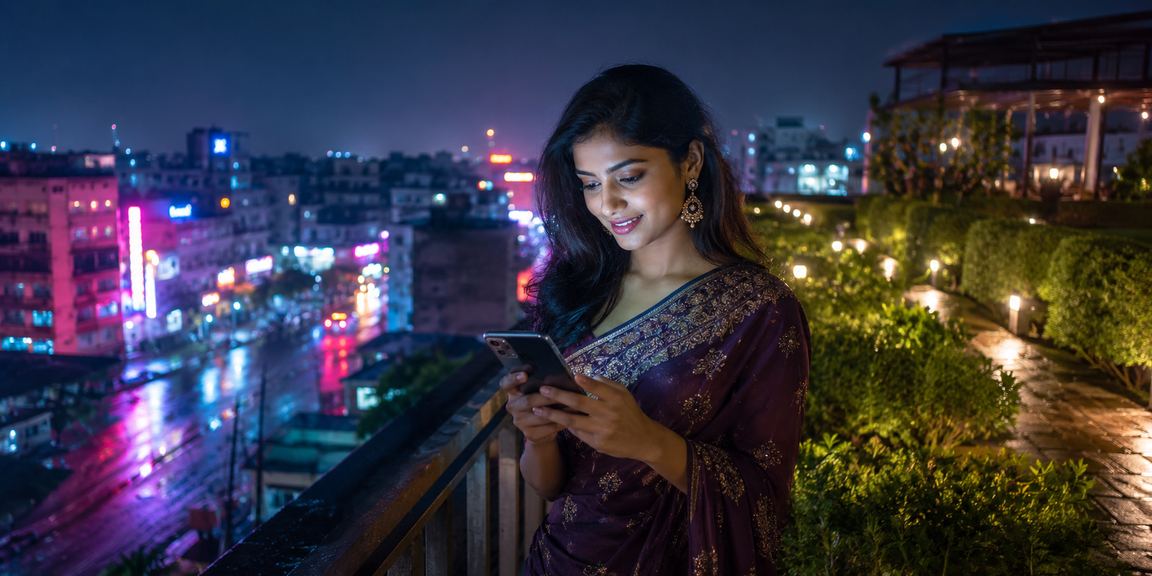গাজীপুরে মোবাইলে অনলাইন গেমিং অভিজ্ঞতা চা বাগান পরিবেশে
